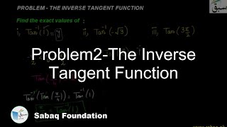 Problem2-The Inverse Tangent Function
