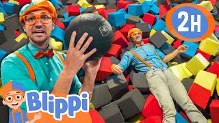 Blippi Explores A Trampoline Park - Learn the Alphabet! |  Blippi and Meekah Best Friend Adventures