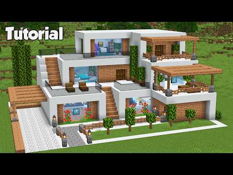 Minecraft: How to Build a Modern House Tutorial (Easy) #41
