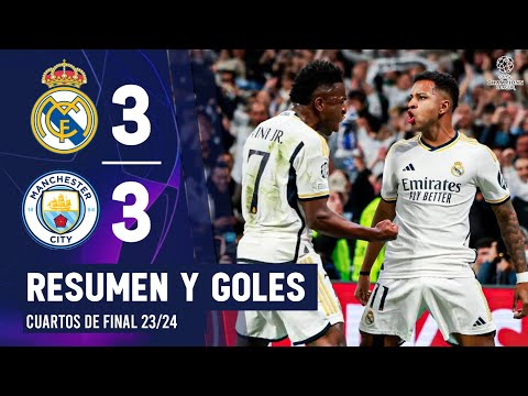 Resumen Real Madrid vs Manchester City (3-3) โข Champions League Hoy 2023/2024