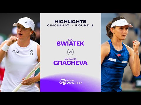 Iga Swiatek vs. Varvara Gracheva | 2024 Cincinnati Round 2 | WTA Match Highlights