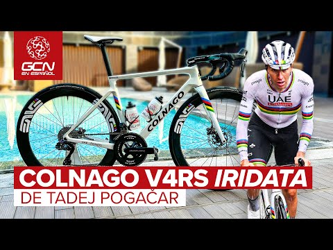 La Colnago V4RS arcoiris del Campeón del Mundo Tadej Pogacar
