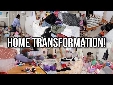 ORGANIZE YOUR HOME LIKE A PRO! MASSIVE HOME DECLUTTER & ORGANIZE | WATCH MY ENTIRE HOME TRANSFORM