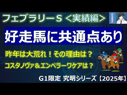 【フェブラリーステークス2025＜実績編＞】昨年、大荒れとなった「理由」が判明！？今年はどうなる？