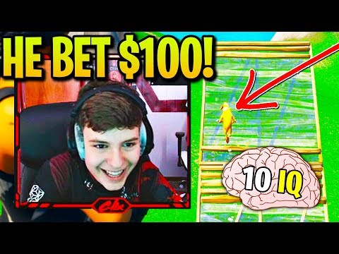 CLIX *CRIES LAUGHING* 1v1ing DUMBEST Player EVER! (PRO vs NOOB for $100)