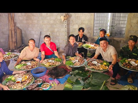 Mở Đại tiệc lợn 50kg lông dài Ngoằng 9 mâm ngày Đại Đoàn Kết trên đỉnh Đán Dầu. Nguyễn Tất Thắng