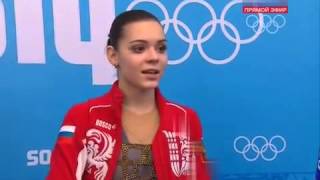 Первое интервью после победы, Олимпийской чемпионки Сотниковой Олимпиада в Сочи