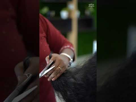 Permanent Blow Dry | Permanent Hair Transformation | Layer Cut | Queen's Tripunithura | #Shorts