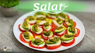 Sallat Domate me Mocarela / Tomaten-Mozzarella Salat mit Pesto&Avocado