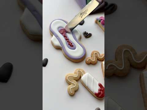 Period cookies🩸 recipes and supplies linked in my bio #cookiedecorating #asmr #oddlsatisfying