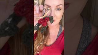 This crochet holly works up FAST