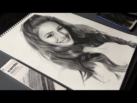 Disha Patni Portrait Tutorial with high-quality Camlin Drawing Pencil for Artists