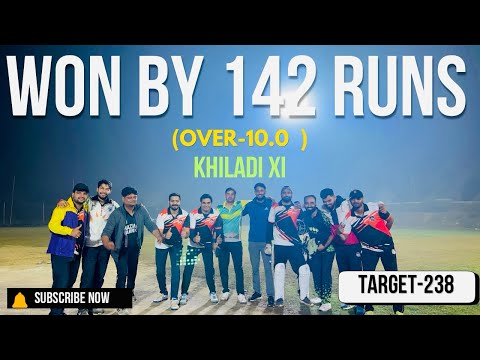 Won By 142 Runs T20 Match || KHILADI XI || Cricket Vlog || Drone shots