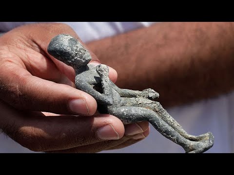 YouTube video thumbnail: Archaeologists Stumble on Rare Statue of Egyptian god Pataikos