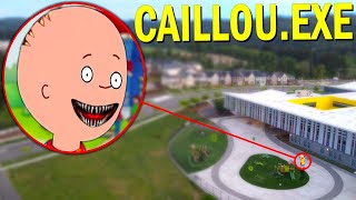 Drone Catches CAILLOU.EXE AT HAUNTED SCHOOL!! *SCARY CAILLOU ANIMATION*