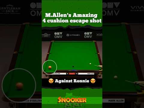 M.Allen's 4 cushion esacape shot| #shorts #youtubeshorts #trending #snooker #ding #juddtrump #ronnie