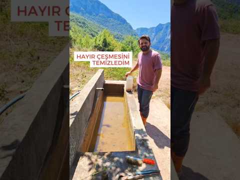 Hayır çesmesini temizledim..#çeşme #su #köydeyaşam