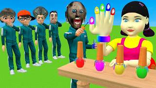 Scary Teacher 3D vs Squid Game Best Nail Polish Color 5 Times Challenge Who's Winer