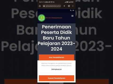 Tutorial PPDB Online MTs KH A Wahab Muhsin 2023