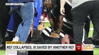 Referee collapses during game, saved by another ref