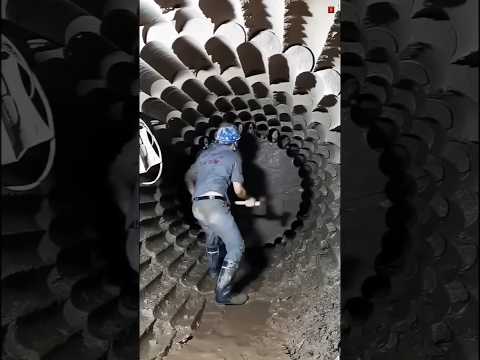 How Do Engineers Drill Tunnels Through Solid Mountains? ⛰️🚇 #facts #ytshorts #trending