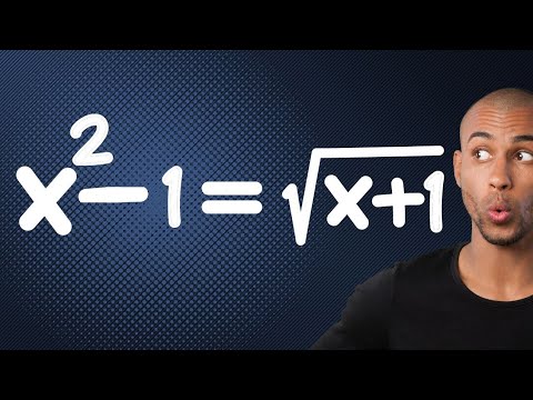 Amazing radical equation | x²-1=√(x+1)