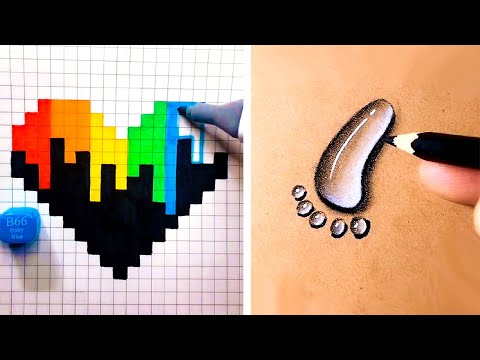 EASY DRAWING TRICKS. SIMPLE DRAWING TUTORIALS. DRAWING IDEAS