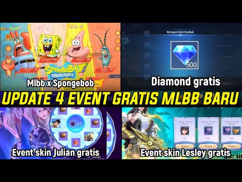 UPDATE 4 EVENT GRATIS TERBARU MOBILE LEGENDS EVENT MLBB X SPONGEBOB, DIAMOND GRATIS,EVENT MEOW MLBB