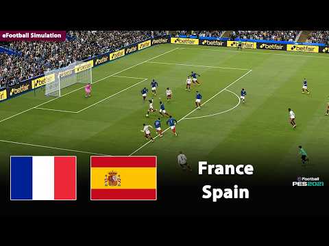 France vs Spain | eFootball PES21 Simulation