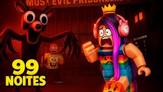 😳99 Nights Prison Run Obby Roblox – Escape do Monstro no Prédio da Prisão!