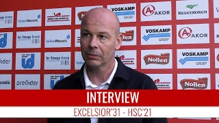 Screenshot van video Michel Steggink: "Ondanks domme rode kaart hebben we het overleefd" | Excelsior'31 - HSC'21