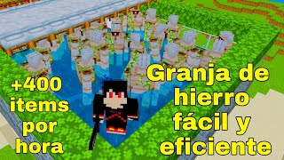 GRANJA DE HIERRO FÁCIL Y RÁPIDA PARA MINECRAFT BEDROCK