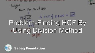 Problem-Finding HCF By Using Division Method