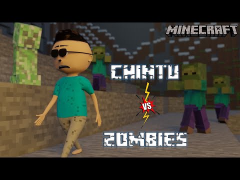 CHINTU VS ZOMBIES | Chintu In Minecraft #1 | LET'S SMILE | Minecraft Gaming Animation