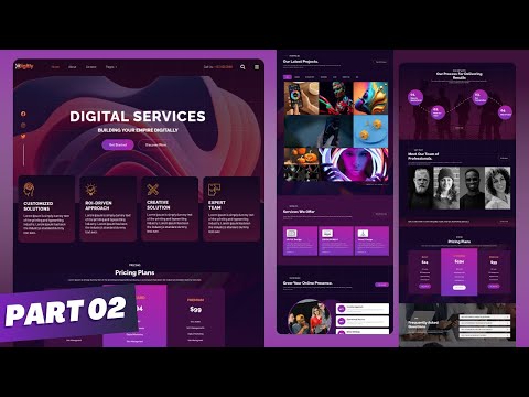 About us & Clients section | Responsive Professional Animated Digital Service Website Part 2