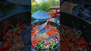 The BEST Chili Con Carne by the Stream 😍🔥 | ASMR Wilderness Cooking
