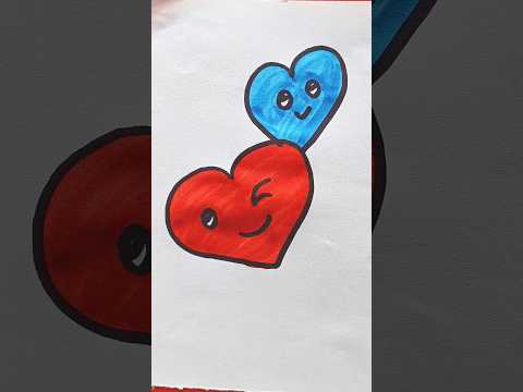 How to Draw Beautiful Heart โค๏ธ for Kids #heart #drawing