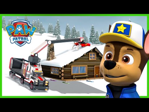 Big Truck Pups save Jake's Ski Lodge sliding downhill and more! | PAW Patrol | Cartoons for Kids