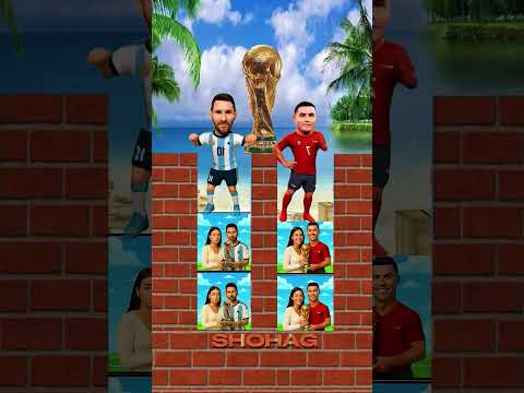 Brainrot Battle Dance Ronaldo vs Messi 💃 Who is better ?! Ronaldo or messi ⚽ #cartoon #shorts