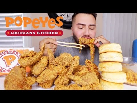 POPEYES FEAST MUKBANG • EATING SHOW 2025