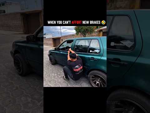WHEN YOU CAN'T AFFORT NEW BRAKES 🤣 #phonk #edit #cars #bmw #brakes #mechanic #shorts