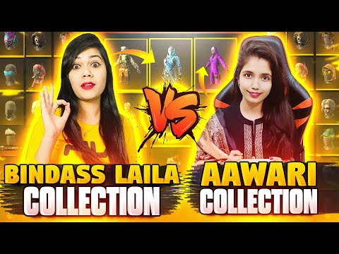 Collection Versus With Aawari Mam || Bindass Laila Vs Aawari Mam || Garena Free Fire | Bindass Laila