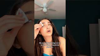 I DID AN EYEBROW PIERCING…on myself #foryou #eyebrow #piercing