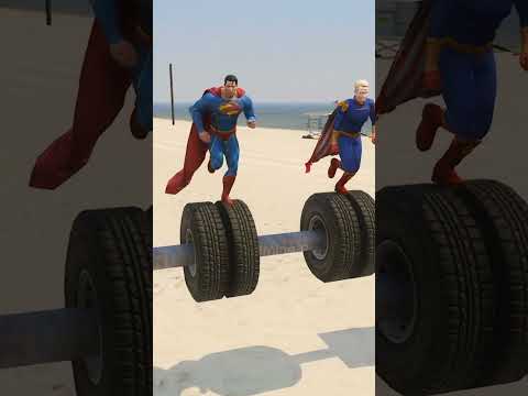SUPER-HEROES - TREADMILL RUNNING CHALLENGE #shorts #superman