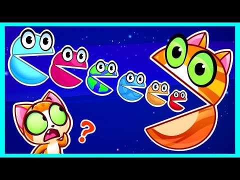 🪐 Solar System 🚀 Hungry Planets 🚀 Planets size 🪐 Toddler video by Purr-Purr