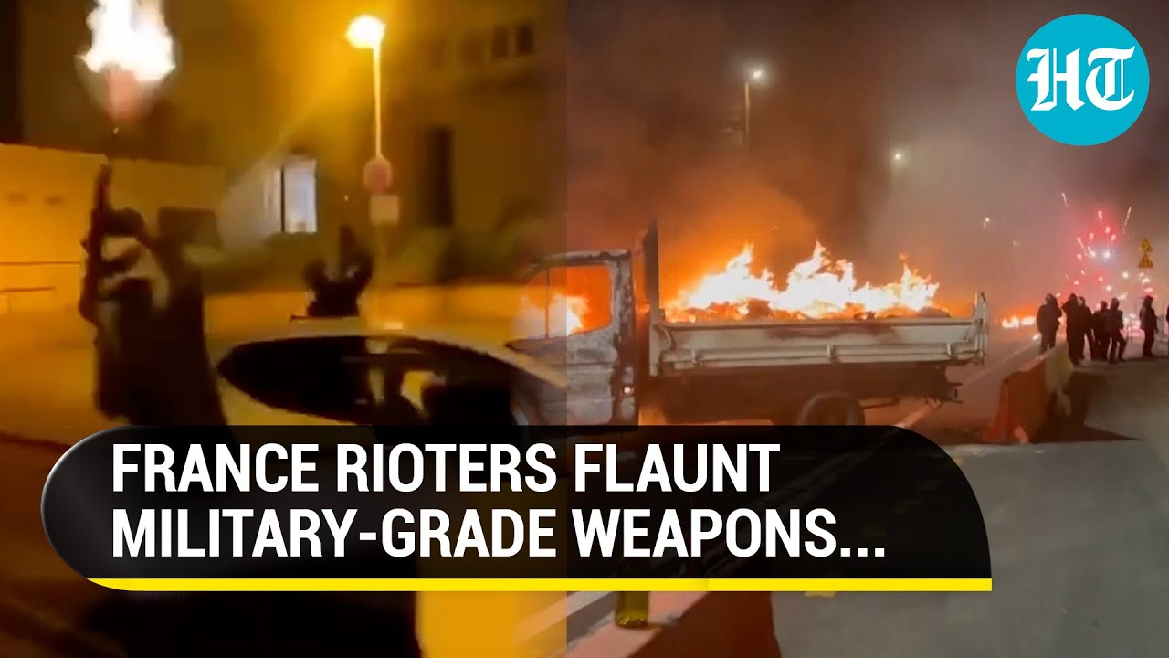 France Rioters Brandish Military Grade Weapons