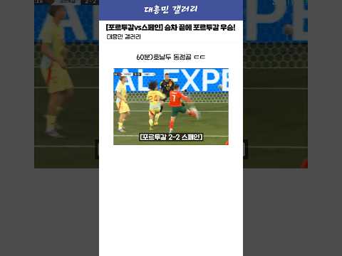 [포르투갈vs스페인] 호날두 골! 승부차기 끝에 우승하는 포르투갈 ㄷㄷ