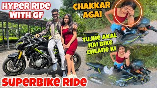 Hyper🔥 Ride Gone Wrong🤕 with @Mohinidiaries || Mohini girte girte baachi Almost crash ho jata aaj😱