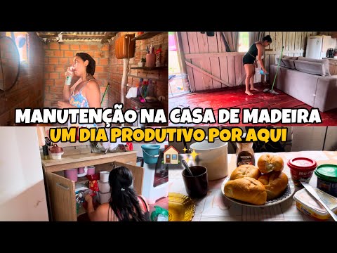 PASSANDO O DIA COMIGO 🥰💞// FIZ MANUTENÇÃO NO ARMÁRIO + LAVEI O CHÃO DA CASA DE MADEIRA 🏠🪣