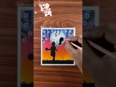 💕 Having a sister is like having a best friend 😍 | Oil Pastel drawing easy #shorts